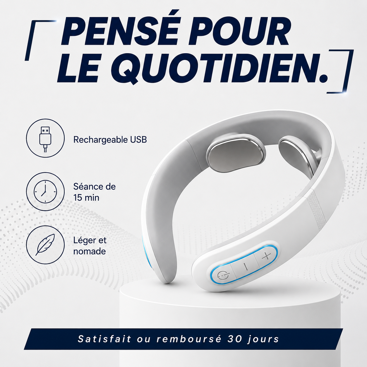 Ezenea® | Masseur Cervical EMS & Chaleur (Nuque • Cou)