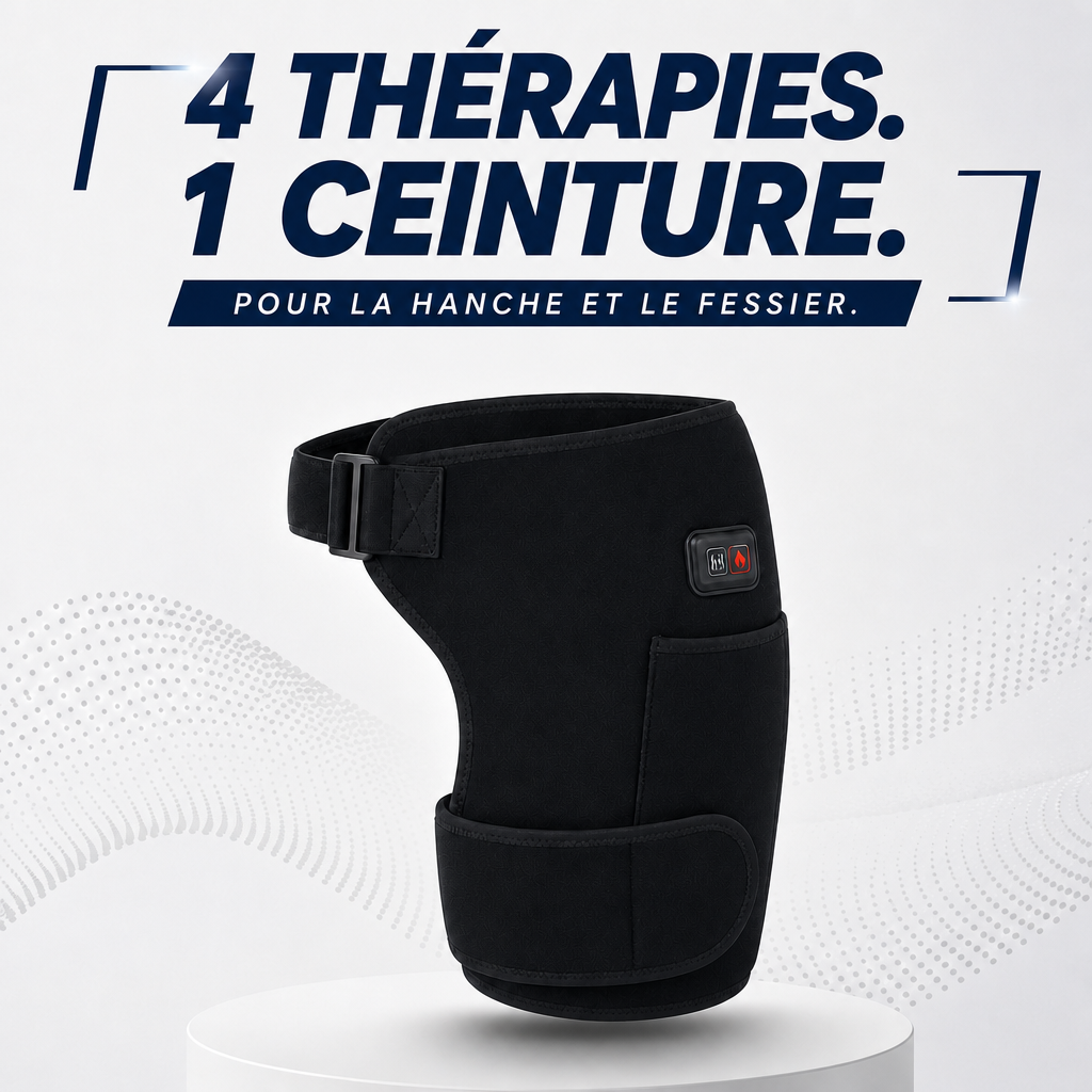 Ezenea® | Ceinture Thermo-Massante 4-en-1 (Hanche · Fessier · Bas du dos)
