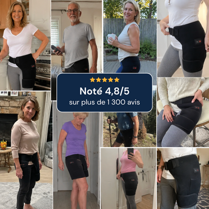 Ezenea® | Ceinture Thermo-Massante 4-en-1 (Hanche · Fessier · Bas du dos)