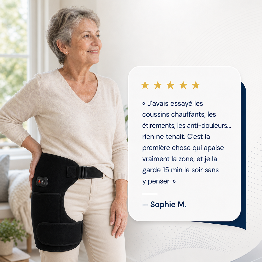 Ezenea® | Ceinture Thermo-Massante 4-en-1 (Hanche · Fessier · Bas du dos)