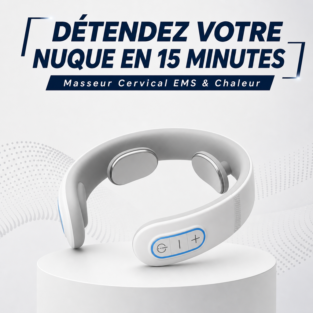 Ezenea® | Masseur Cervical EMS & Chaleur (Nuque • Cou)
