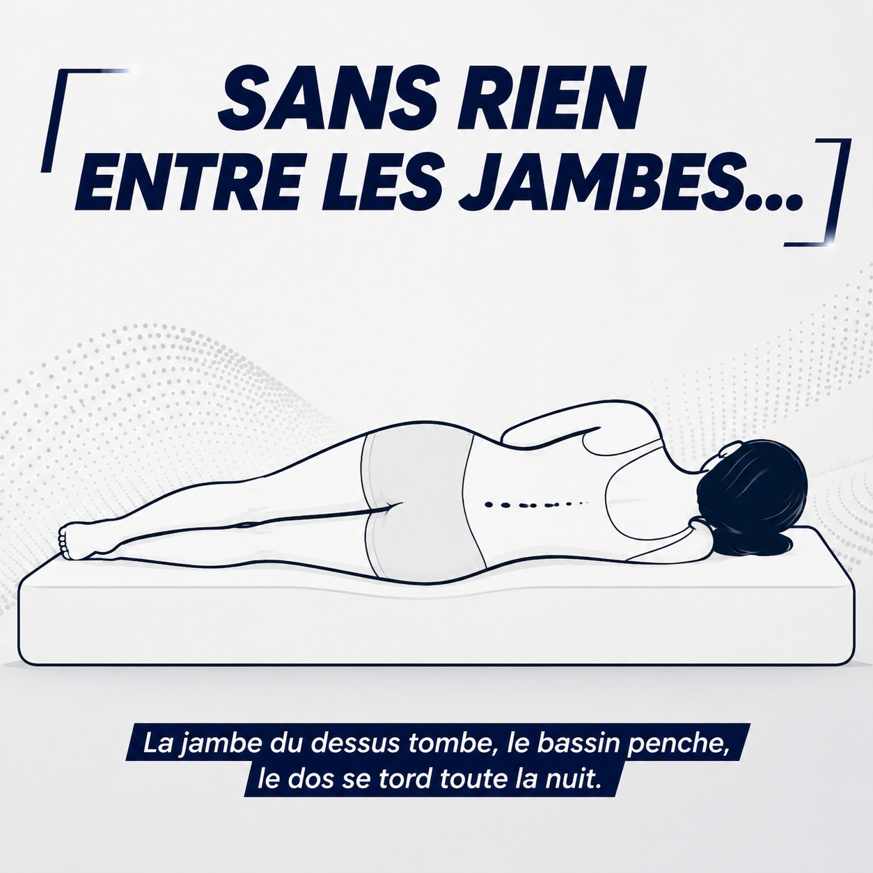Ezenea® | Coussin d'Alignement Jambes & Hanches (Sommeil • Sciatique • Bas du dos)