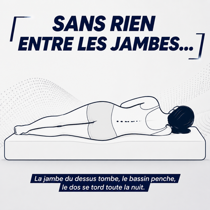 Ezenea® | Coussin d'Alignement Jambes & Hanches (Sommeil • Sciatique • Bas du dos)