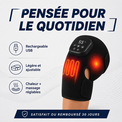 Ezenea® | Genouillère Chauffante & Massante