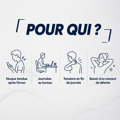 Ezenea® | Masseur Cervical EMS & Chaleur (Nuque • Cou)