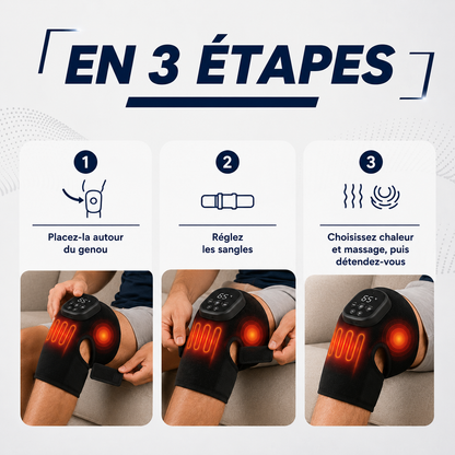 Ezenea® | Genouillère Chauffante & Massante