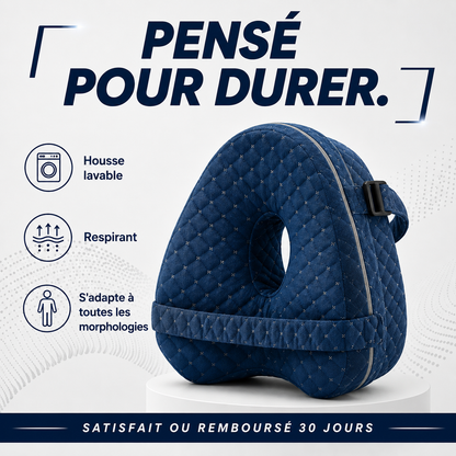 Ezenea® | Coussin d'Alignement Jambes & Hanches (Sommeil • Sciatique • Bas du dos)